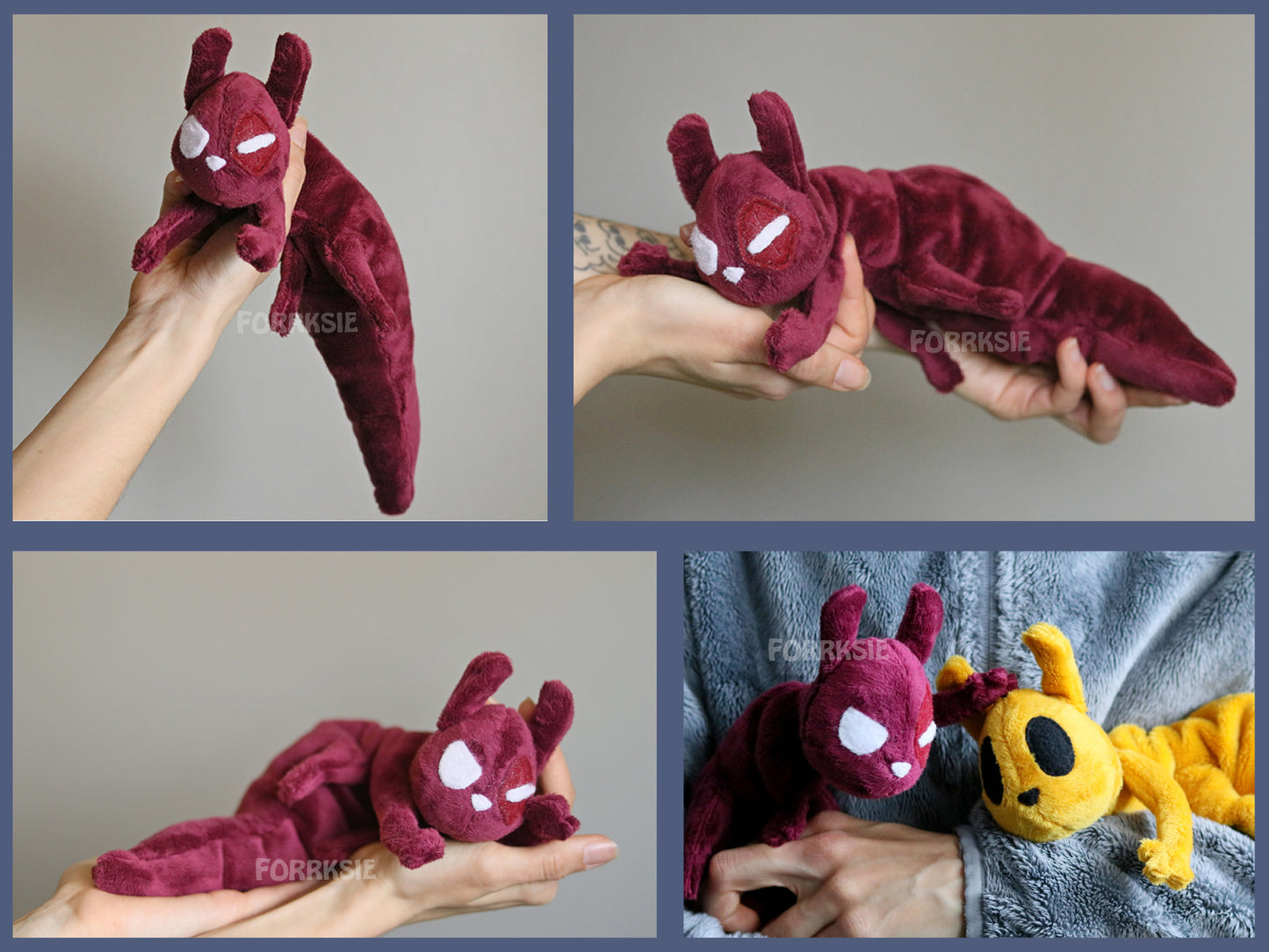 PRE-ORDER 13 inches weighted Slugcat plushie, Rain World, Downpour, with MAGNETS