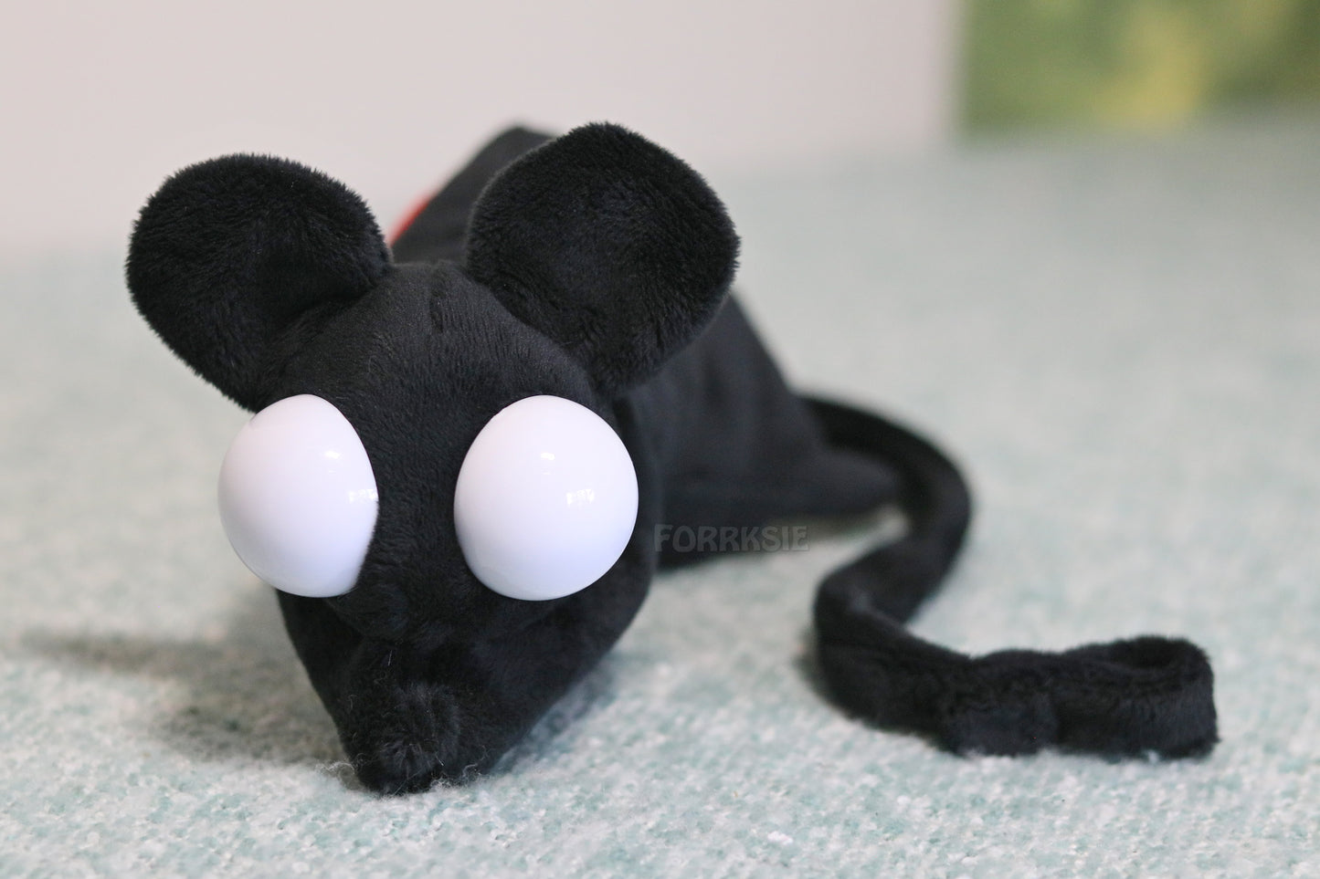 Rain World, Lantern Mouse plushie, black with MAGNETS - READY TO SHIP