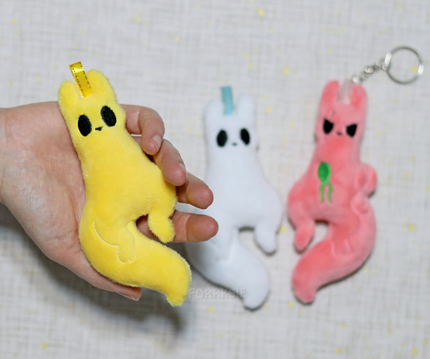 Charms Rain World, Slugcat keychains - READY TO SHIP