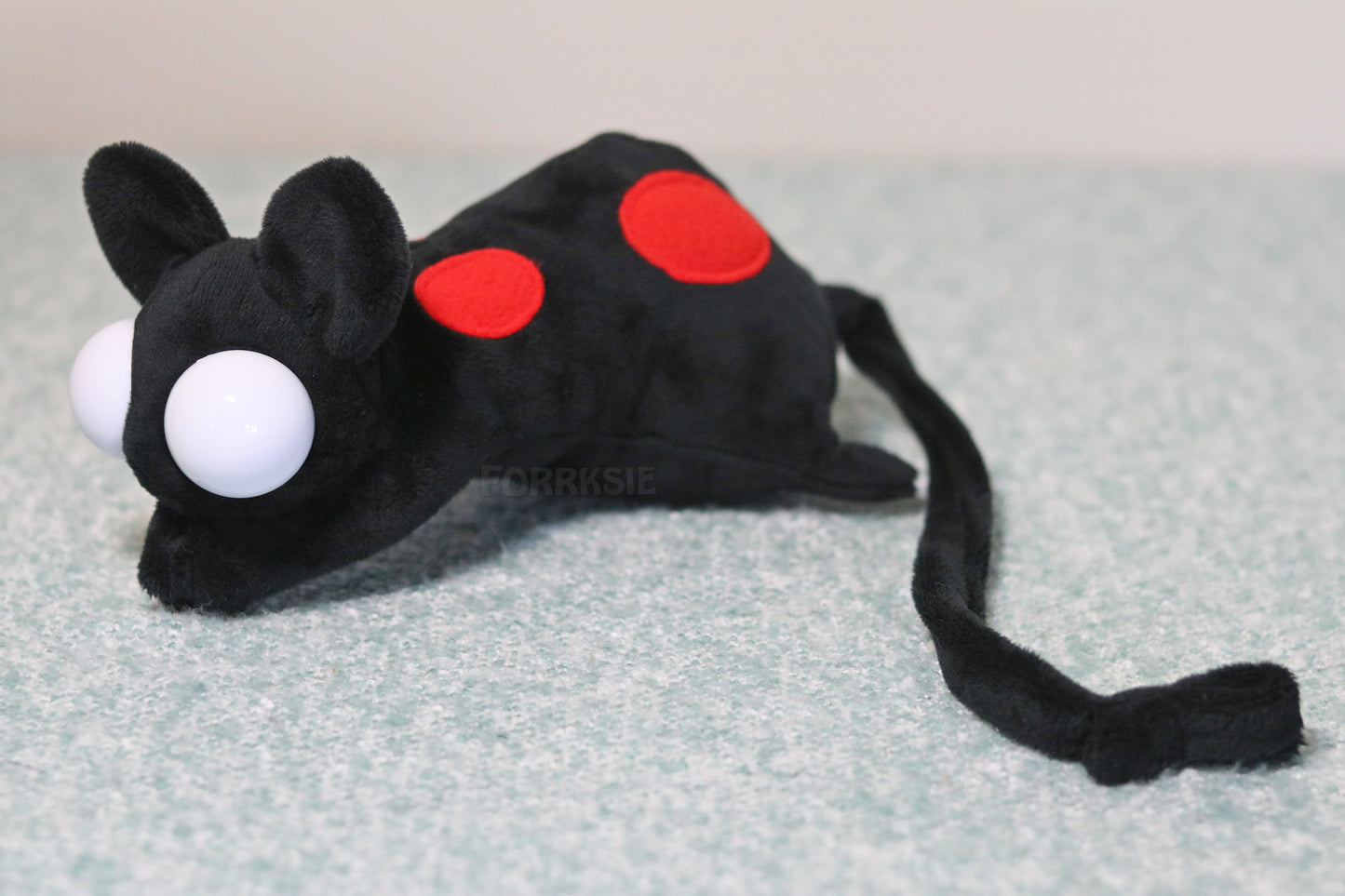 Rain World, Lantern Mouse plushie, black with MAGNETS - READY TO SHIP