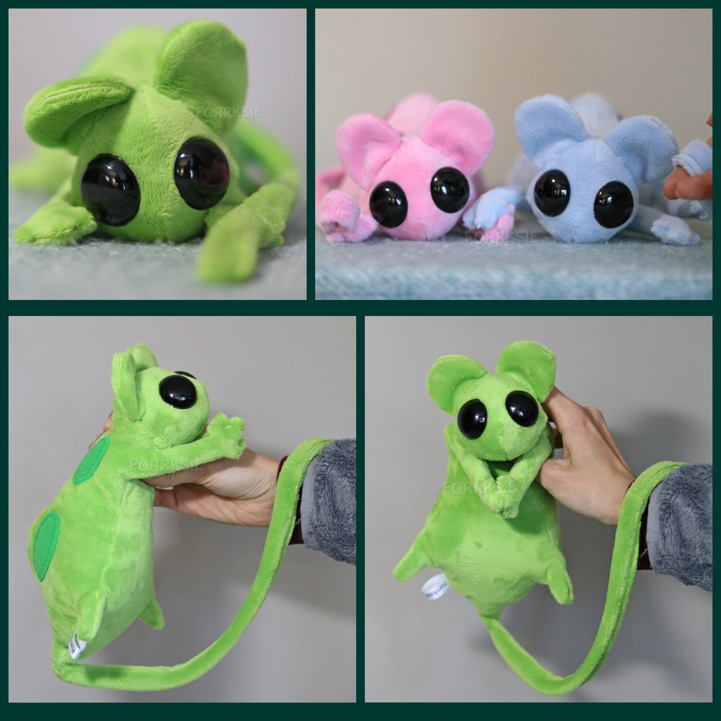 Lantern Mouse plushie, Rain World, with MAGNETS - READY TO SHIP