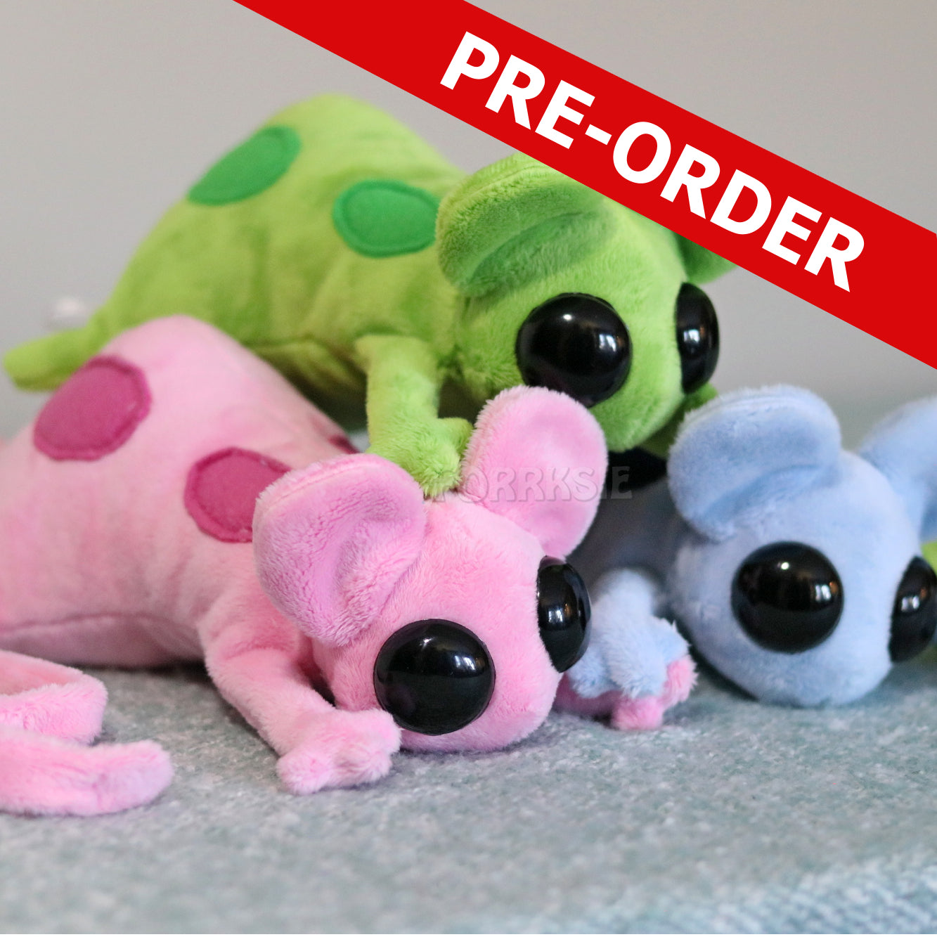 PRE-ORDER Lantern Mouse plushie, Rain World, with MAGNETS
