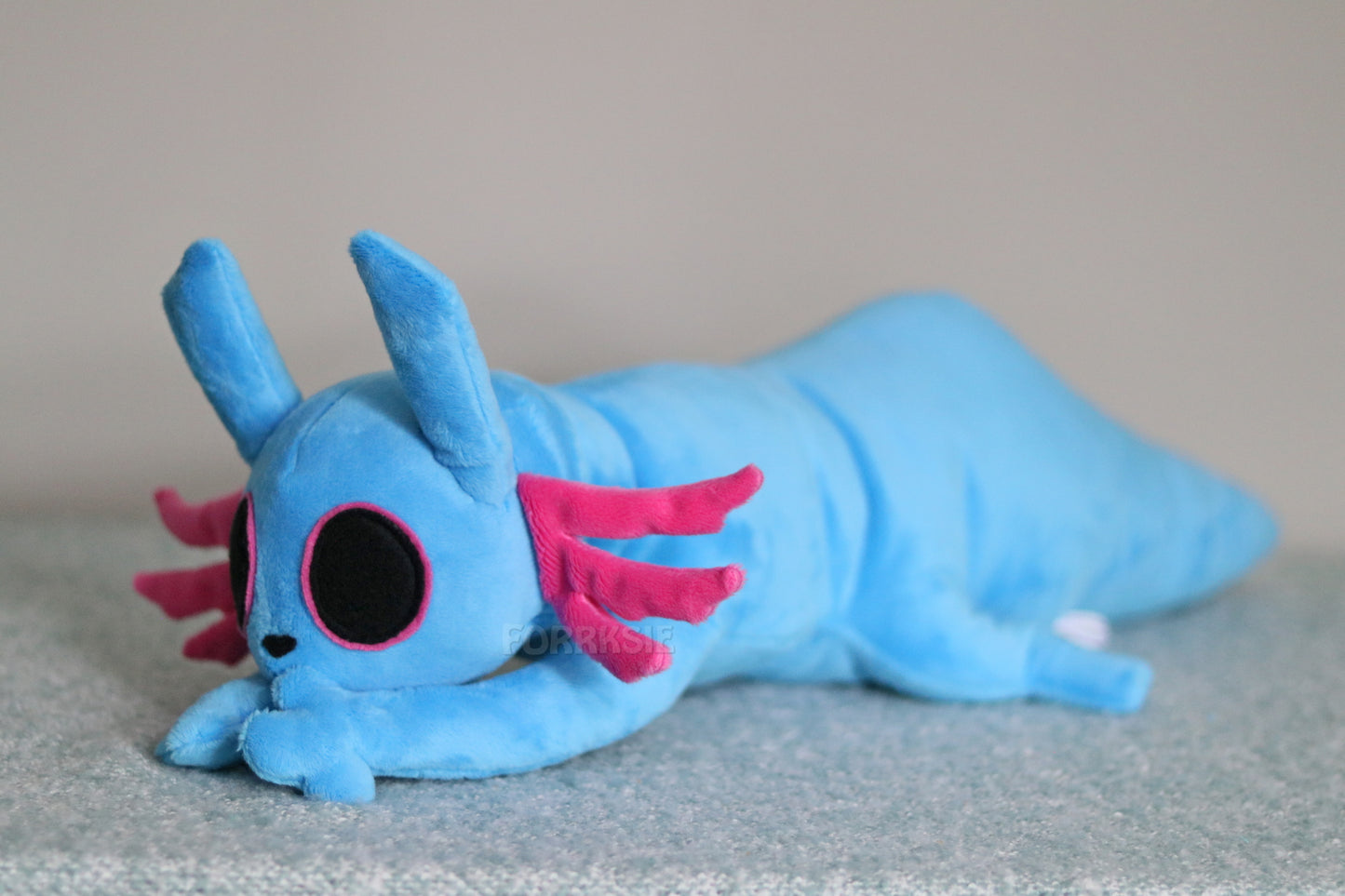 24 inches Rivulet, laying down pose, Rain World plush - READY TO SHIP