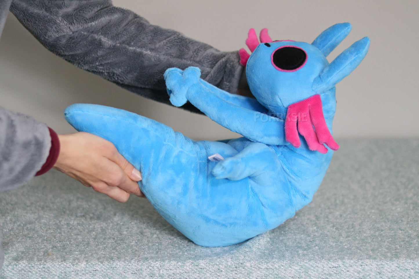 24 inches Rivulet, laying down pose, Rain World plush - READY TO SHIP