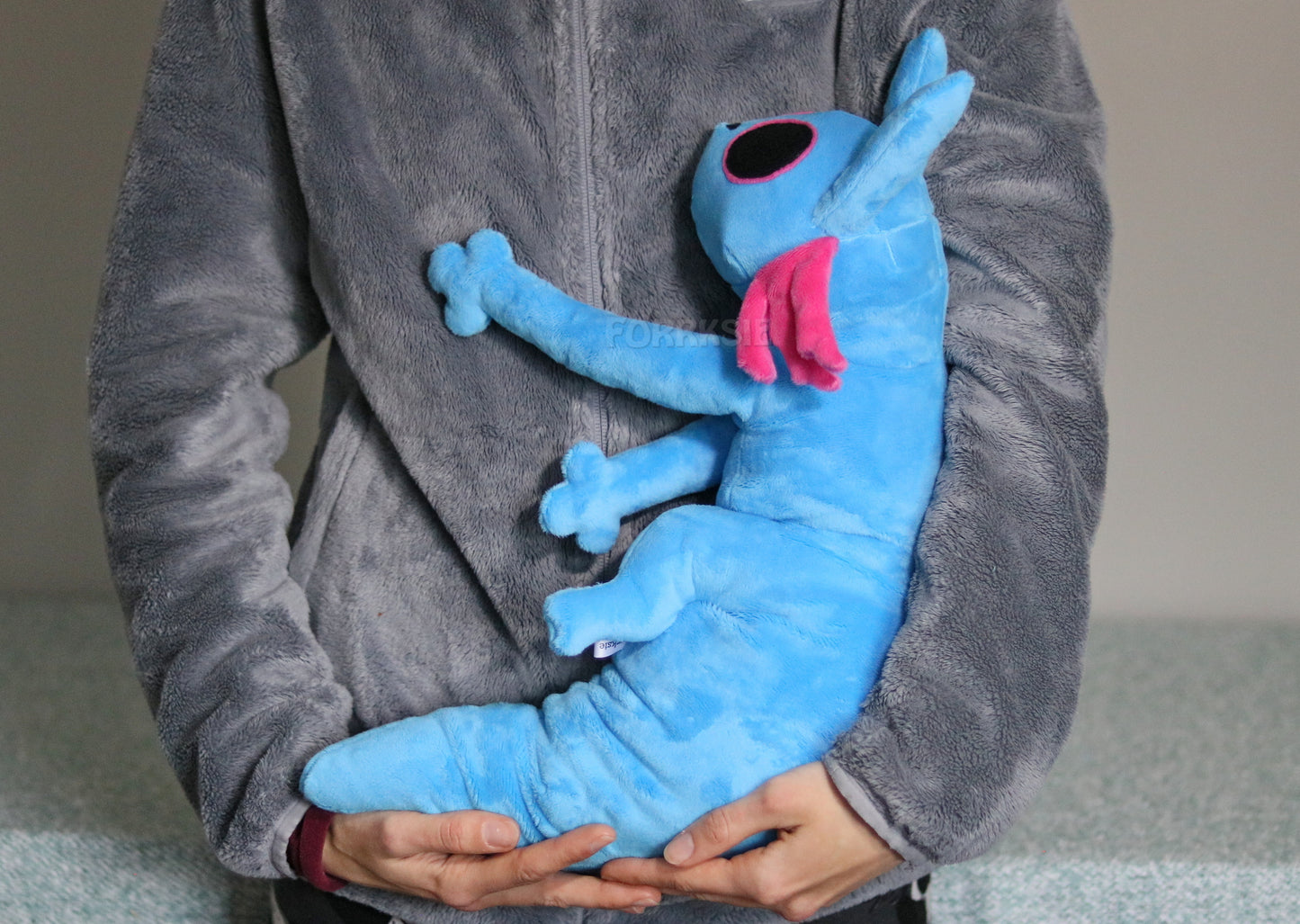 24 inches Rivulet, laying down pose, Rain World plush - READY TO SHIP